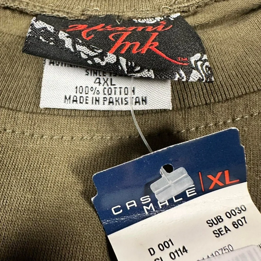 Miami Ink NWT Men’s Cobra‎ Tattoo Olive T-Shirt Size 4XL
